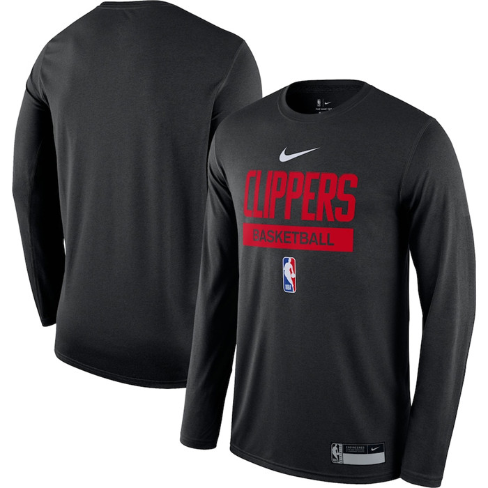 Men's Los Angeles Clippers Black 2022/23 Legend On-Court Practice Performance Long Sleeve T-Shirt